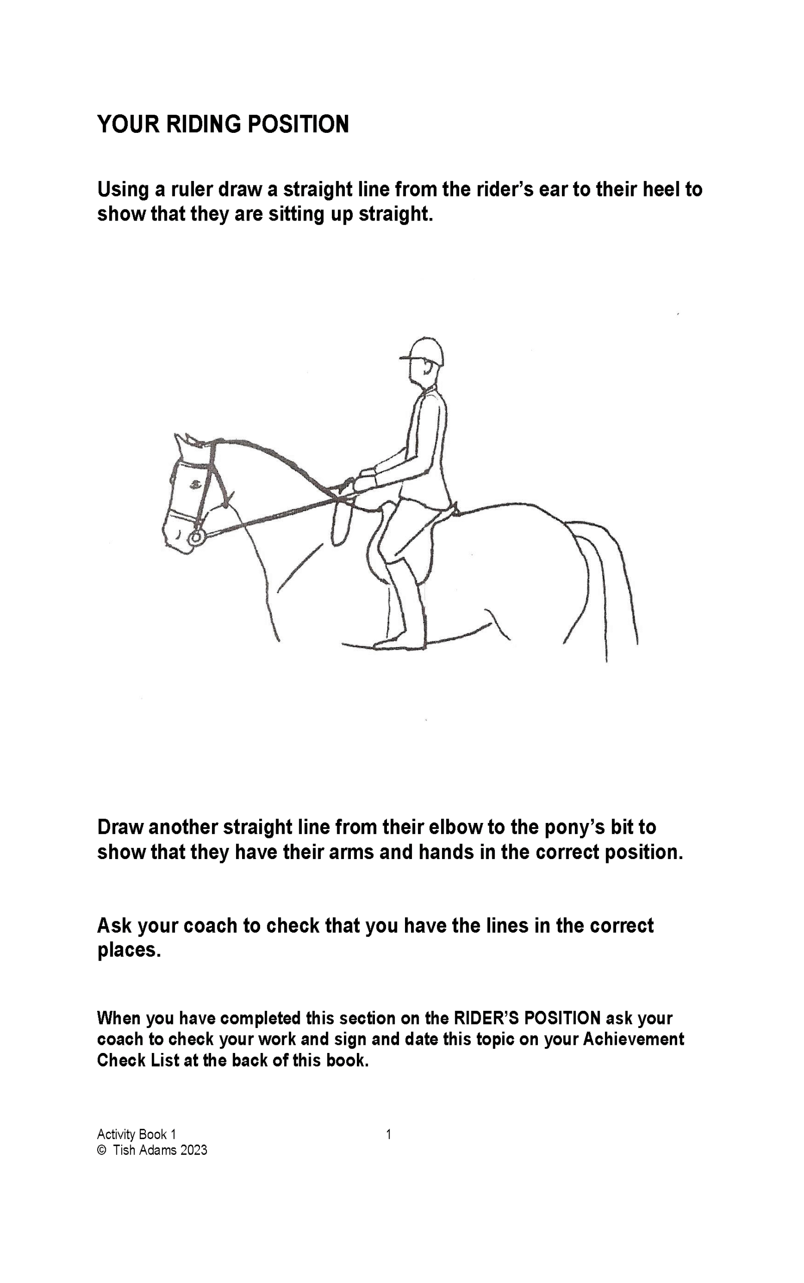 Activity book 1 sample page